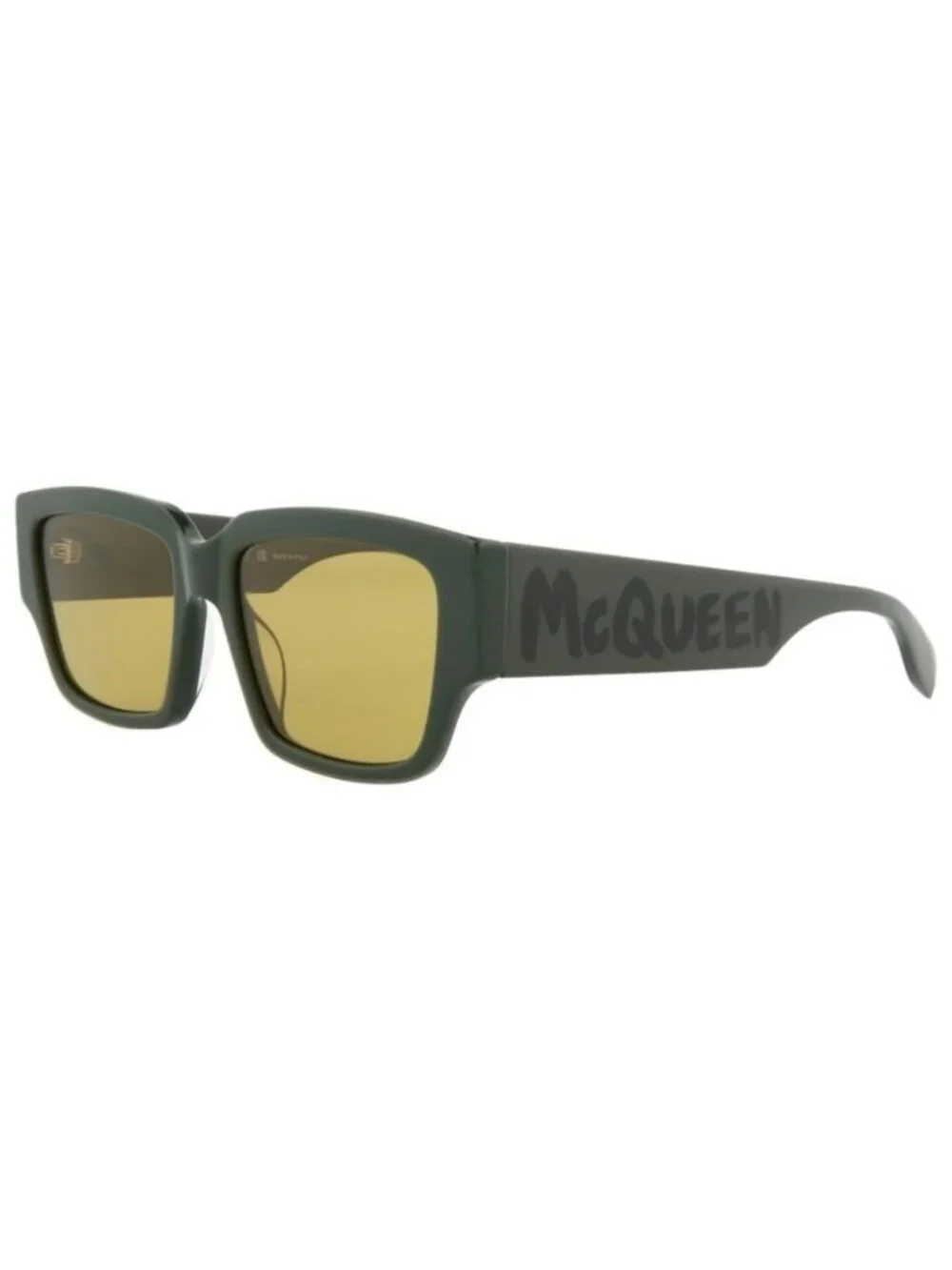 New Alexander McQueen Mens Square/Rectangle Green Green Yellow Fashion Designer